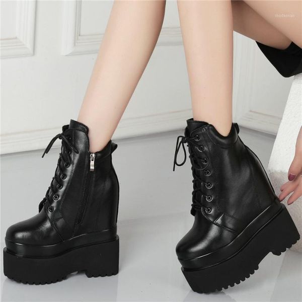 boots lace up chunky platform creepers women cow leather high heel ankle female round toe fashion sneakers casual shoes1, Black
boots lace up chunky platform creepers women cow leather high heel ankle female round toe fashion sneakers casual shoes1, Black