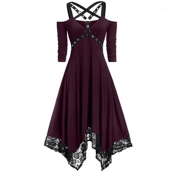 christmas dress women punk plus size open shoulder lace spaghetti strap long sleeve gothic dress vestidos verano 2021 mujer &jj1, Black;gray
christmas dress women punk plus size open shoulder lace spaghetti strap long sleeve gothic dress vestidos verano 2021 mujer &jj1, Black;gray