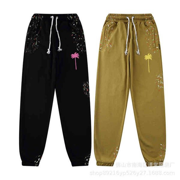 palm 2022 street fashion angel letters men and women tide brand coconut splash paint printing sports drawstring legging leisure slim fit pan, Black
palm 2022 street fashion angel letters men and women tide brand coconut splash paint printing sports drawstring legging leisure slim fit pan, Black