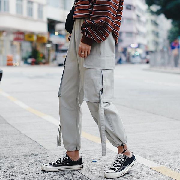 nice spring and summer korean version of the trend of simple couple big pocket tooling casual pants streetwear joggers best, Black
nice spring and summer korean version of the trend of simple couple big pocket tooling casual pants streetwear joggers best, Black