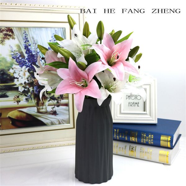 lily wedding flower home heads 3 artificial party decor silk floral decoration bouquet 38cm length 7 colors
lily wedding flower home heads 3 artificial party decor silk floral decoration bouquet 38cm length 7 colors
