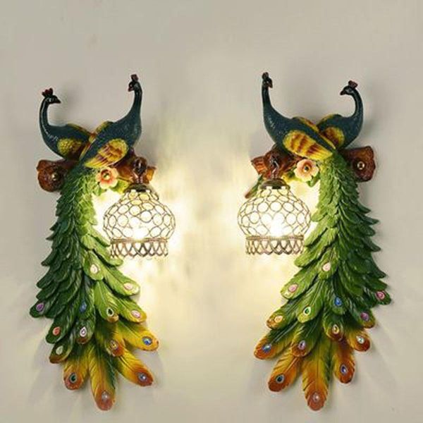 wall lamp european style crystal lampshade peacock living room bedroom bedside staircase background e27
wall lamp european style crystal lampshade peacock living room bedroom bedside staircase background e27