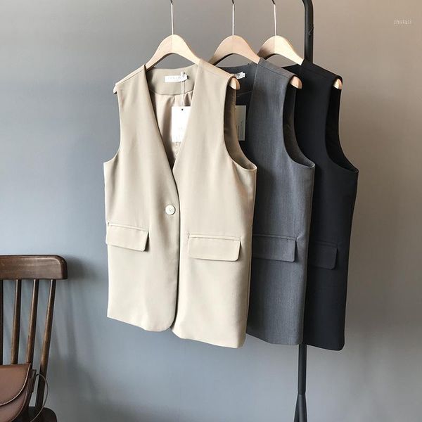 women vest casual v neck solid vests women fashion coats elegant tailored coat pockets loose short vests female ladies1, Black;white
women vest casual v neck solid vests women fashion coats elegant tailored coat pockets loose short vests female ladies1, Black;white