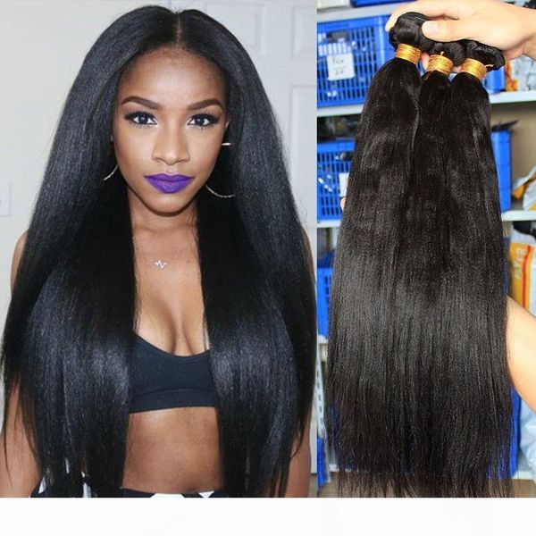 light yaki straight human hair bundles with closure for women kinky straight hair extension brazilian virgin hair weave bundles, Black
light yaki straight human hair bundles with closure for women kinky straight hair extension brazilian virgin hair weave bundles, Black
