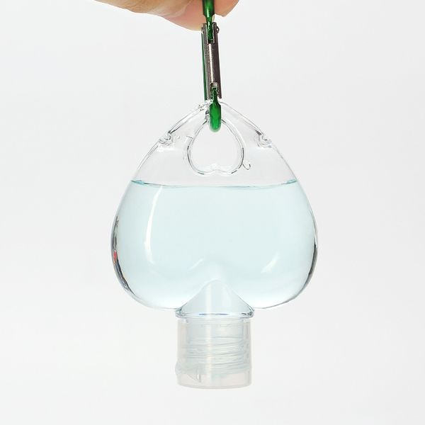 50ml heart shape hand sanitizer with key ring hook for disinfectant water transparent plastic refillable containers travel portable dhf2401
50ml heart shape hand sanitizer with key ring hook for disinfectant water transparent plastic refillable containers travel portable dhf2401