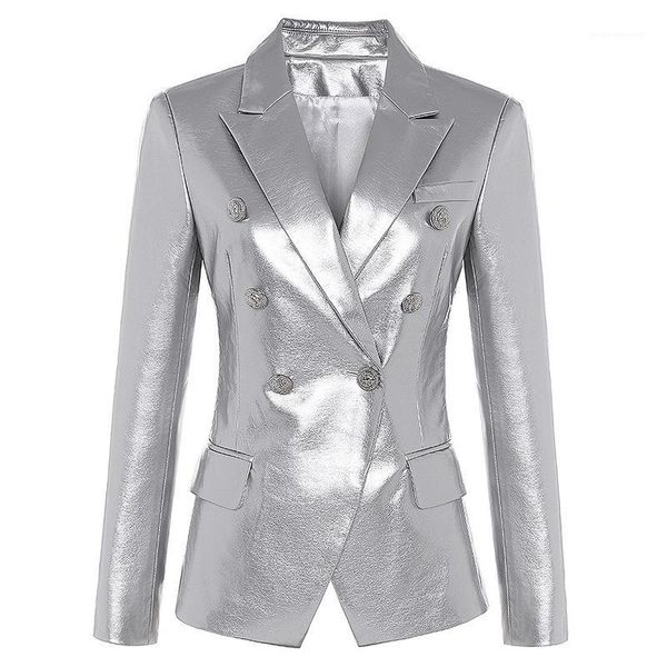 new american explosion 2019 double breasted metal lion button silver synthetic leather slimming suit1, Black;brown
new american explosion 2019 double breasted metal lion button silver synthetic leather slimming suit1, Black;brown