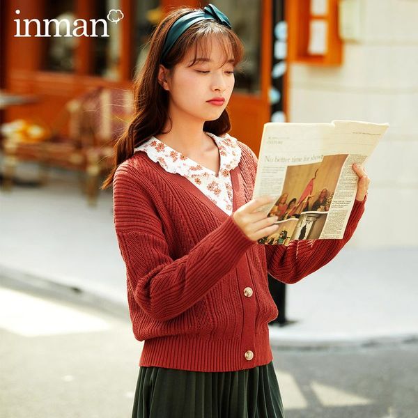 women's knits & tees inman sweater 2021 autumn winter arrival thin striped knitted long sleeve v-neck loose cardigan, White
women's knits & tees inman sweater 2021 autumn winter arrival thin striped knitted long sleeve v-neck loose cardigan, White