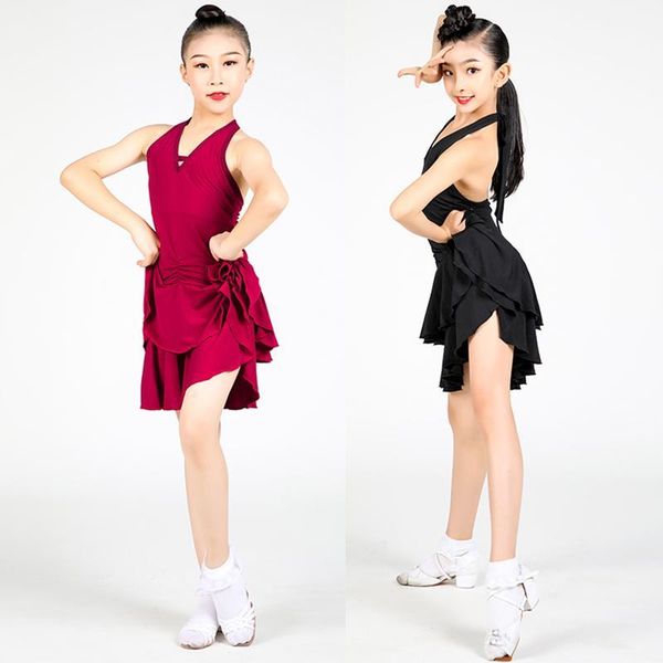 professional children's latin dance performance dress sleeveless double-layer big swing skirt for girls ballroom dresses dl61721, Black;red
professional children's latin dance performance dress sleeveless double-layer big swing skirt for girls ballroom dresses dl61721, Black;red