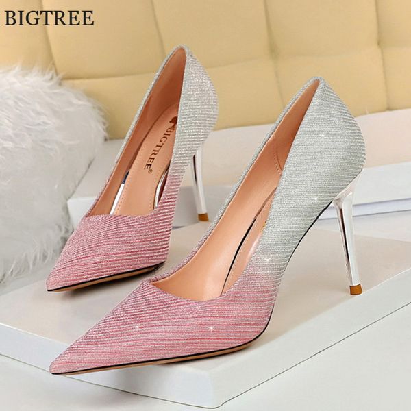 fashion sequined cloth 9cm high heels spring women shoes party gradient color pointed toe woman wedding stiletto pink pumps, Black
fashion sequined cloth 9cm high heels spring women shoes party gradient color pointed toe woman wedding stiletto pink pumps, Black