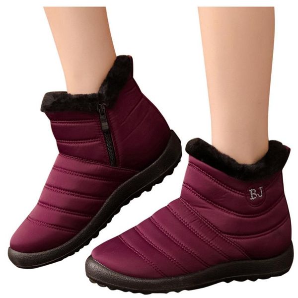 women winter plus velvet boot solid color keep warm ankle boots flat snow boots 2020 new waterproof botas mujer comfort casual, Black
women winter plus velvet boot solid color keep warm ankle boots flat snow boots 2020 new waterproof botas mujer comfort casual, Black