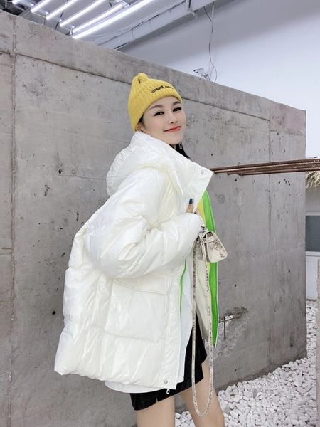 autumn and winter 2020 new loose women's medium length korean thickened hooded white duck down jacket, Black
autumn and winter 2020 new loose women's medium length korean thickened hooded white duck down jacket, Black
