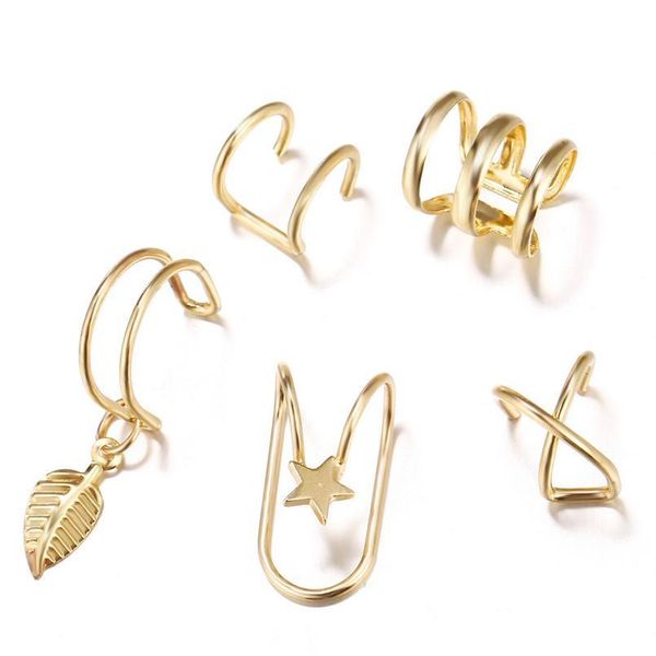 new 5 pcs fashion punk rock ear clip cuff wrap earrings no piercing-clip on cartilage wrap earring drop jllhuu, Silver
new 5 pcs fashion punk rock ear clip cuff wrap earrings no piercing-clip on cartilage wrap earring drop jllhuu, Silver