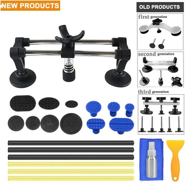 pdr tools auto body repair tool kit car dent puller with double pole bridge dent puller glue tabs for auto removal
pdr tools auto body repair tool kit car dent puller with double pole bridge dent puller glue tabs for auto removal