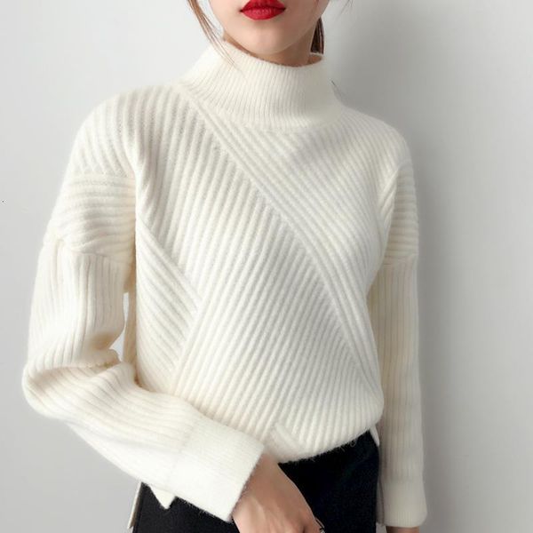 sweater women loose lazy wind half turtleneck autumn and winter models hedging long sleeve thickened student bottoming sweater, White;black
sweater women loose lazy wind half turtleneck autumn and winter models hedging long sleeve thickened student bottoming sweater, White;black