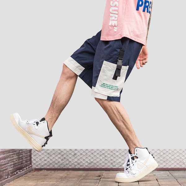 men's shorts 2021 harajuku color block men hip hop cargo short streetwear patchwork loose pockets cotton casual jogger sweatpant, White;black
men's shorts 2021 harajuku color block men hip hop cargo short streetwear patchwork loose pockets cotton casual jogger sweatpant, White;black