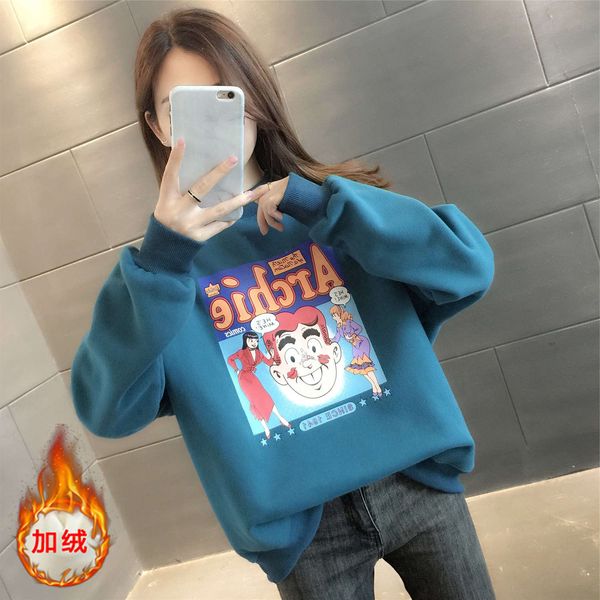 half high neck hoodless sweater women's clothing 2020 new loose korean autumn winter plush thickened western european top, Black
half high neck hoodless sweater women's clothing 2020 new loose korean autumn winter plush thickened western european top, Black
