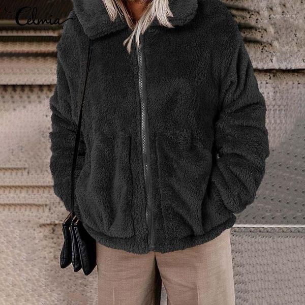 women's fur & faux celmia long sleeve coats women's 2021 winter warm jackets casual loose lapel plush outerwear pockets zipper coa, Black
women's fur & faux celmia long sleeve coats women's 2021 winter warm jackets casual loose lapel plush outerwear pockets zipper coa, Black