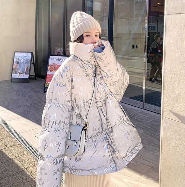 forerun parka jacket women winter reflective bubble coat standard collar letter printed no wash cotton padding puffer jackets1, Black
forerun parka jacket women winter reflective bubble coat standard collar letter printed no wash cotton padding puffer jackets1, Black