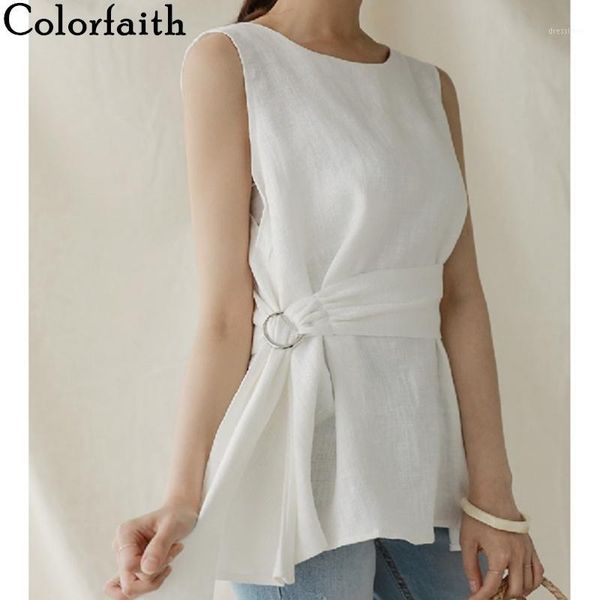 women's blouses & shirts colorfaith 2021 women summer casual vintage lace up asymmetrical cotton and linen sleeveless vest bl66661, White
women's blouses & shirts colorfaith 2021 women summer casual vintage lace up asymmetrical cotton and linen sleeveless vest bl66661, White