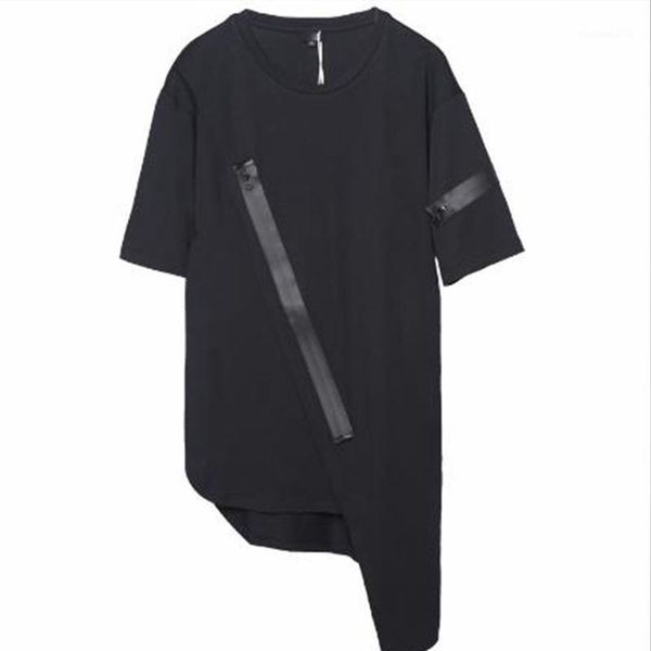 men's t-shirts men asymmetric inclined zipper design punk rock t shirt street hip hop tee shirts man gothic vintage nightclub dj stage, White;black
men's t-shirts men asymmetric inclined zipper design punk rock t shirt street hip hop tee shirts man gothic vintage nightclub dj stage, White;black
