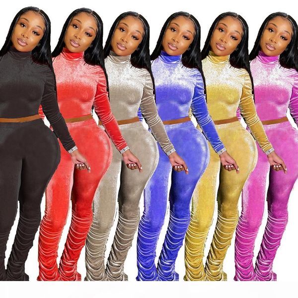 women fashion clothing two piece set of velvet pleated flared pants long sleeve tracksuit the new listing, White
women fashion clothing two piece set of velvet pleated flared pants long sleeve tracksuit the new listing, White