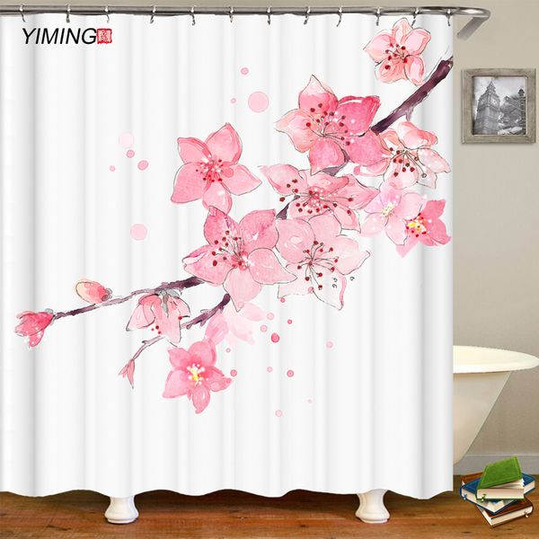 200x180cm bathroom waterproof shower curtain simple pink peach blossom flower printing polyester waterproof curtain with hook
200x180cm bathroom waterproof shower curtain simple pink peach blossom flower printing polyester waterproof curtain with hook