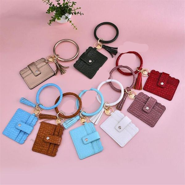 25 colors leather tassels bracelets with credit card wallet leopard blet keychain drip oil circle bangle chains wristlet, Silver
25 colors leather tassels bracelets with credit card wallet leopard blet keychain drip oil circle bangle chains wristlet, Silver