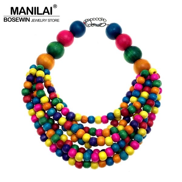 manilai fashion bohemia multi-layers beaded statement necklace woman handmade multi color wood bead chokers necklace jewelry y200730, Silver
manilai fashion bohemia multi-layers beaded statement necklace woman handmade multi color wood bead chokers necklace jewelry y200730, Silver