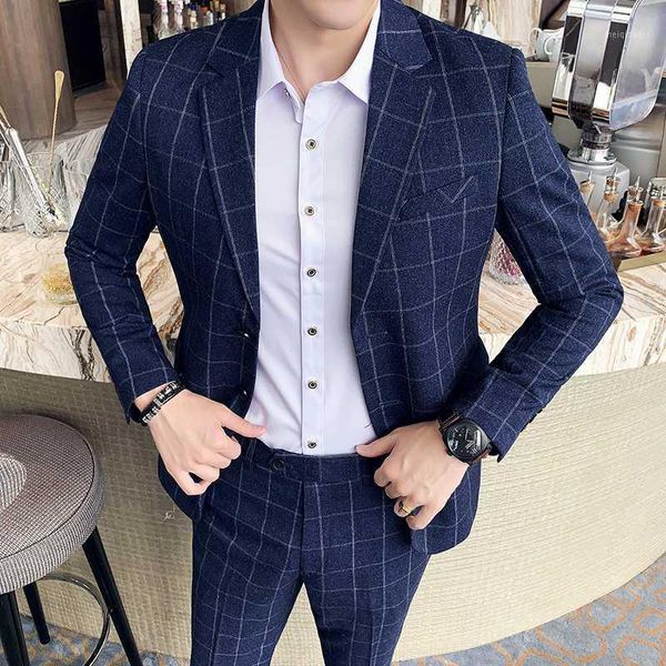 new suit two-piece suit casual korean version of the trend plaid small business casual straight mens tuxedo prom suits1, White;black
new suit two-piece suit casual korean version of the trend plaid small business casual straight mens tuxedo prom suits1, White;black