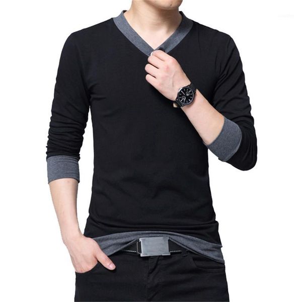autumn 2020 fashion t-shirt men cotton comfortable long sleeved v-neck button collar solid black t-shirt for man, White;black
autumn 2020 fashion t-shirt men cotton comfortable long sleeved v-neck button collar solid black t-shirt for man, White;black