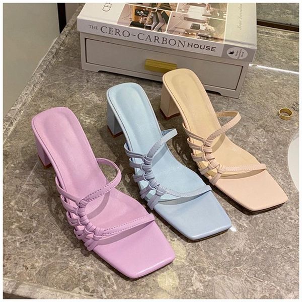 fashion narrow band women slippers square high heel sandal ladies shoes elegant open toe summer women shoes outdoor slides pumps1, Black
fashion narrow band women slippers square high heel sandal ladies shoes elegant open toe summer women shoes outdoor slides pumps1, Black