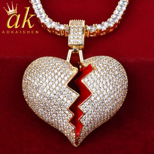 broken heart pedant necklace for women real gold plated hip hop jewelry q1107, Silver
broken heart pedant necklace for women real gold plated hip hop jewelry q1107, Silver