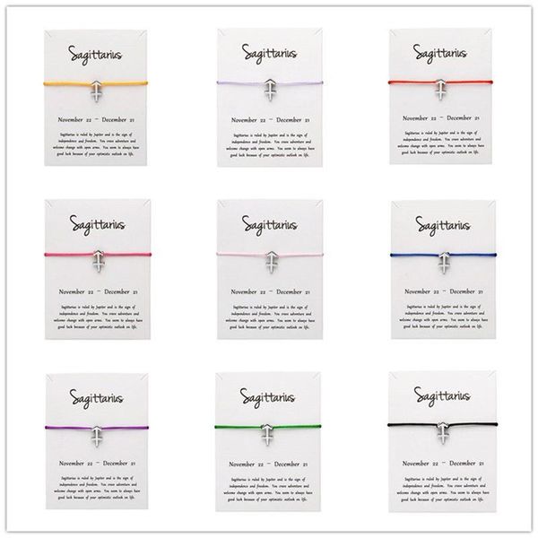 2020 fashion white card 12 constellation zodiac sagittarius jewelry lucky rope bracelet bangles for women valentine's day gift, Black
2020 fashion white card 12 constellation zodiac sagittarius jewelry lucky rope bracelet bangles for women valentine's day gift, Black