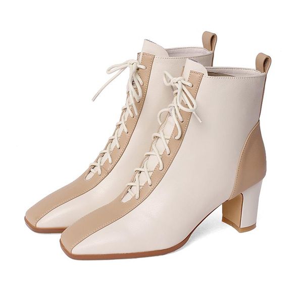 elegant genuine leather women's warm shoes lace up winter high heels ankle boots party basic shoes woman, Black
elegant genuine leather women's warm shoes lace up winter high heels ankle boots party basic shoes woman, Black