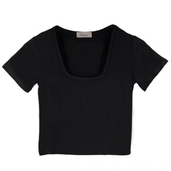 basic u-collar solid color navel chest bottoming t-shirt short sleeve stretch low square collar short sleeve tight t-shirt tqd7w, White
basic u-collar solid color navel chest bottoming t-shirt short sleeve stretch low square collar short sleeve tight t-shirt tqd7w, White