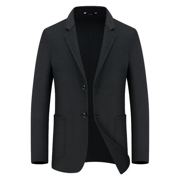 double faced nylon casual suit men's woollen suit slim fit korean cashmere jacket short fashion winter, Black
double faced nylon casual suit men's woollen suit slim fit korean cashmere jacket short fashion winter, Black
