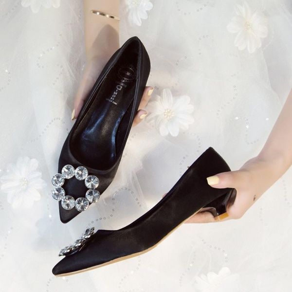 dress shoes 2021 bridesmaids spring high-heel pumps with a 3cm tip and low heel, Black
dress shoes 2021 bridesmaids spring high-heel pumps with a 3cm tip and low heel, Black