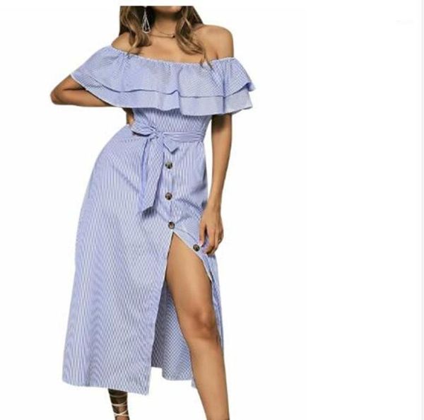 casual dresses women off shoulder striped print button dress shirts a-line breathable party sashes bow ties summer1, Black;gray
casual dresses women off shoulder striped print button dress shirts a-line breathable party sashes bow ties summer1, Black;gray