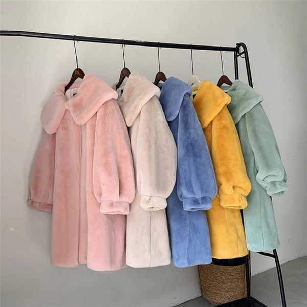 winter outerwear woolen cloth coat girls faux long coat women thick warm big turn-down collar plush femme hiver, Black
winter outerwear woolen cloth coat girls faux long coat women thick warm big turn-down collar plush femme hiver, Black