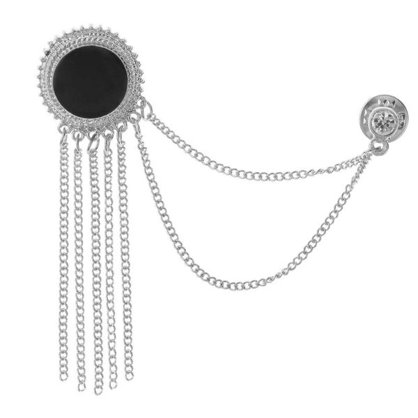 new retro metal brooch tassel chain men's suit rhinestone badge tassel chain lapel brooches pins women men neckware accessories, Gray
new retro metal brooch tassel chain men's suit rhinestone badge tassel chain lapel brooches pins women men neckware accessories, Gray