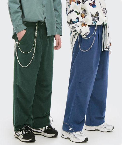 corduroy men's straight pants elastic waist casual trousers autumn winter pleated solid color retro loose pants men male bottoms, Black
corduroy men's straight pants elastic waist casual trousers autumn winter pleated solid color retro loose pants men male bottoms, Black