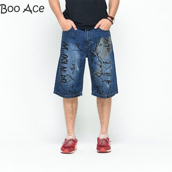 men's jeans hip hop mens print baggy denim pants shorts for skateboard plus size 30-46 1802-11, Blue
men's jeans hip hop mens print baggy denim pants shorts for skateboard plus size 30-46 1802-11, Blue