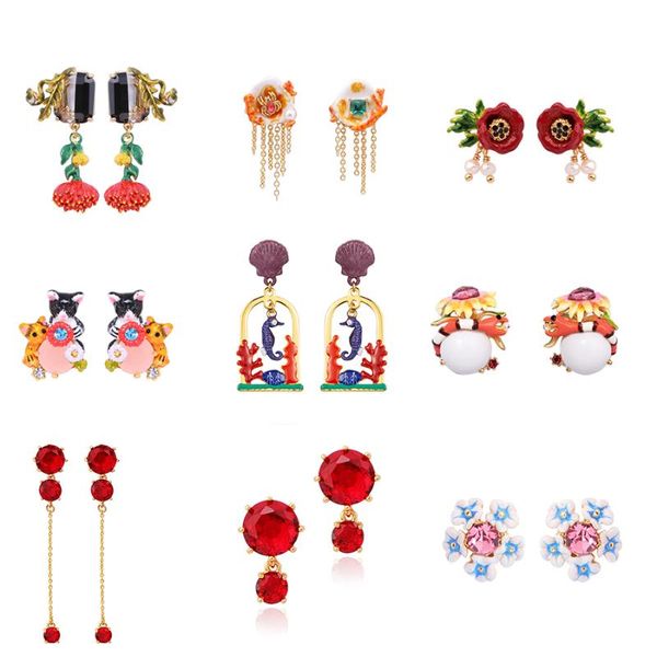 Enamel Flower Cat Earrings 2021 Trend Jewelry For Women Asymmetric Fresh Forest No Pierced Ears Ear Clip Unusual Earrings, Golden;silver
Enamel Flower Cat Earrings 2021 Trend Jewelry For Women Asymmetric Fresh Forest No Pierced Ears Ear Clip Unusual Earrings, Golden;silver