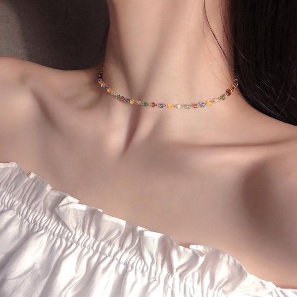 2020 kpop trendy beaded choker colorful transparent crystal chain choker necklace for women egirl aesthetic accessories jewelry, Golden;silver
2020 kpop trendy beaded choker colorful transparent crystal chain choker necklace for women egirl aesthetic accessories jewelry, Golden;silver
