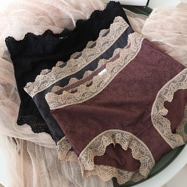 high-rise pure lace seamless briefs women cozy autumn winter lingerie japanese sweet panties kg-891, Black;pink
high-rise pure lace seamless briefs women cozy autumn winter lingerie japanese sweet panties kg-891, Black;pink
