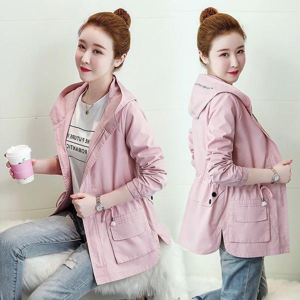 short coat woman 2020 spring and autumn dress new korean version of waist display thin college wind hooded small man windbreake1, Black;brown
short coat woman 2020 spring and autumn dress new korean version of waist display thin college wind hooded small man windbreake1, Black;brown