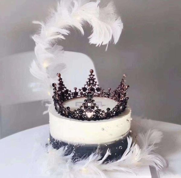 european baroque black crystal bridal headdress accessories wedding dress crown, Silver
european baroque black crystal bridal headdress accessories wedding dress crown, Silver