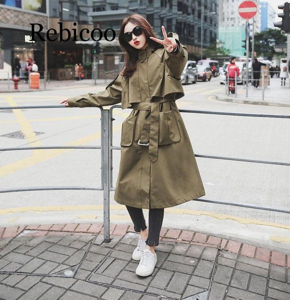 women's trench coats fashion fall /autumn women casual oversized large pockets loose coat chic female windbreaker, Tan;black
women's trench coats fashion fall /autumn women casual oversized large pockets loose coat chic female windbreaker, Tan;black