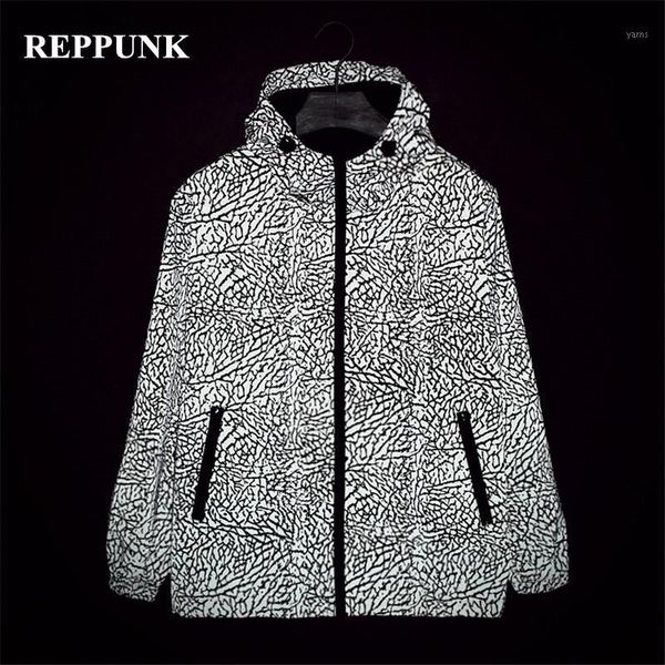 new men hip-hop night reflective shining loose skateboard hooded jacket streetwear male waterproof windbreaker casual jacke1, Black;brown
new men hip-hop night reflective shining loose skateboard hooded jacket streetwear male waterproof windbreaker casual jacke1, Black;brown
