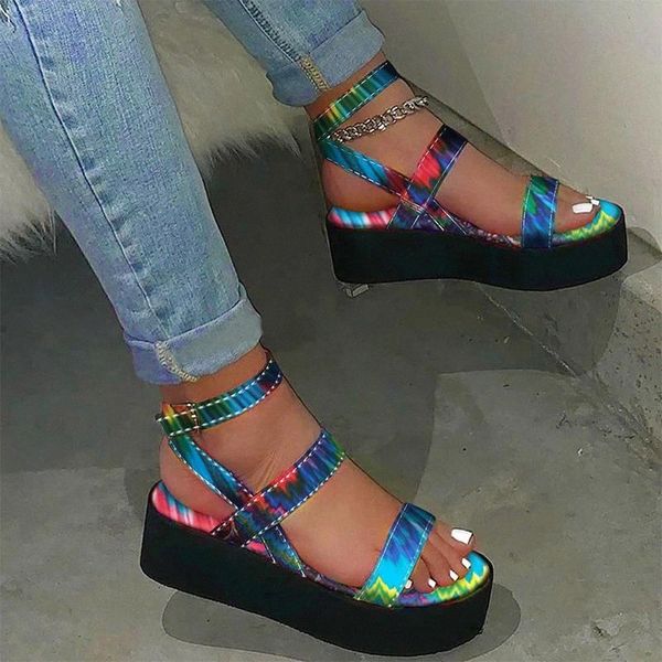 women's sandals colorful flat platform summer print ladies ankle buckle strap sandalias mujer shoes female 2020 casual woman #qs8j, Black
women's sandals colorful flat platform summer print ladies ankle buckle strap sandalias mujer shoes female 2020 casual woman #qs8j, Black